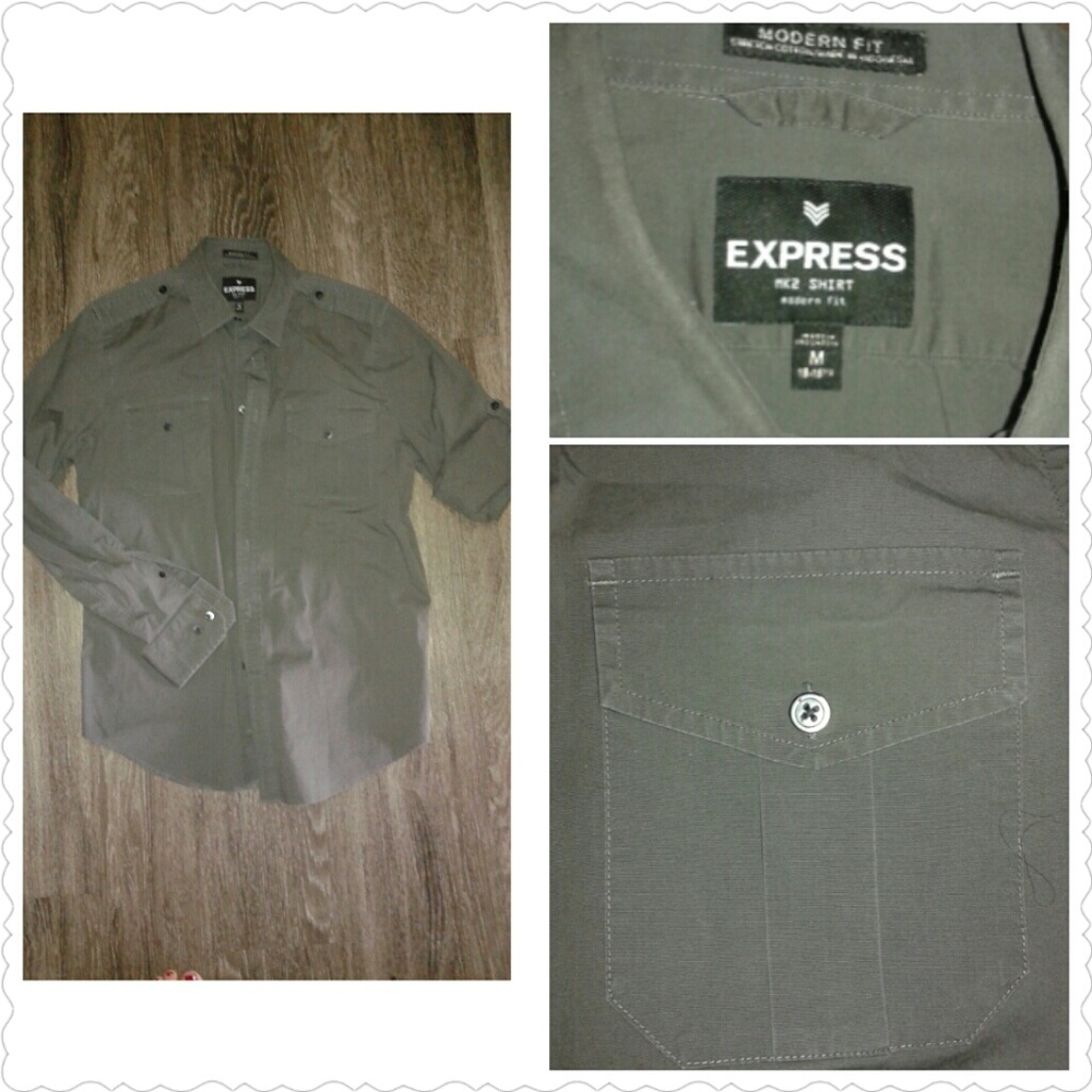 Mens modern fit button down